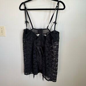 Elegant Black Lace and satin Chemise from Cacique size 22 24
